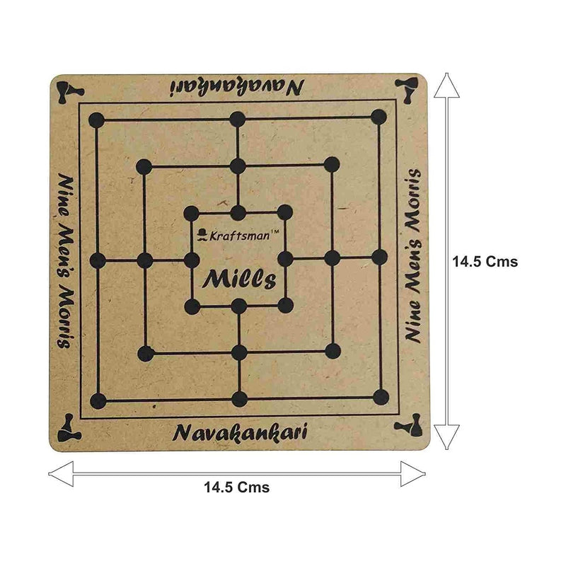 Nine Men's Morris | Navakankari | Daadi | Mills Travel Board Game