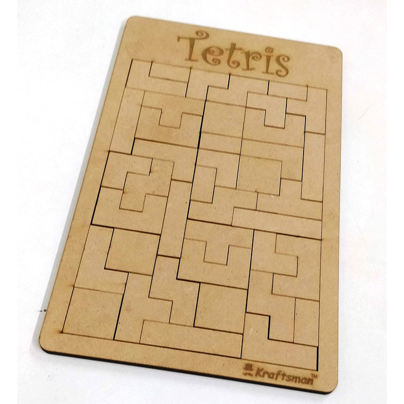 Wooden Tetris Jigsaw Puzzle Board (Tetris Board)