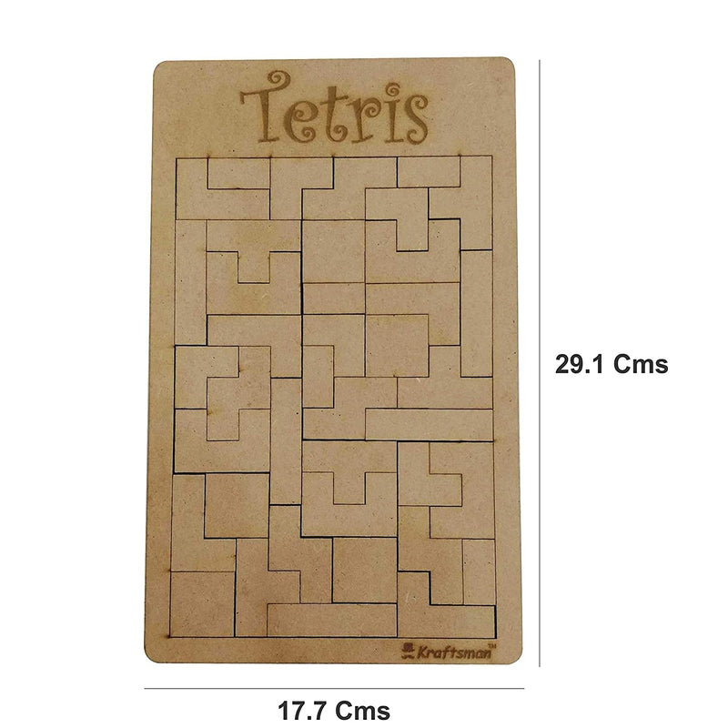 Wooden Tetris Jigsaw Puzzle Board (Tetris Board)