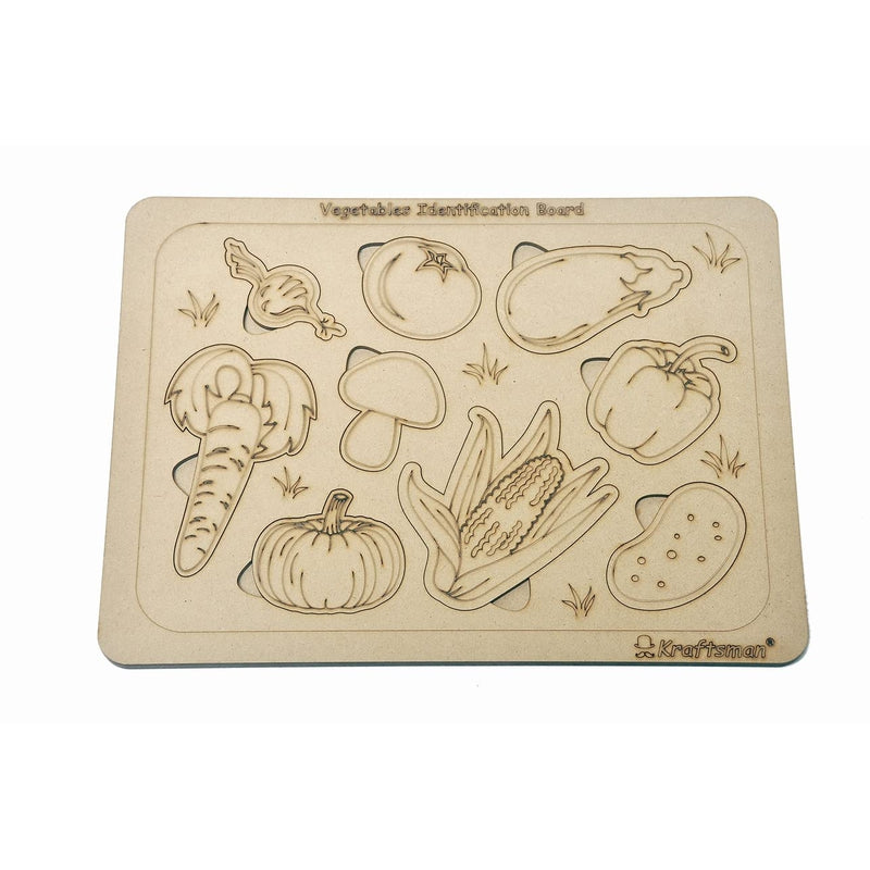 Vegetable Identification Puzzle Board with Color Kit Included