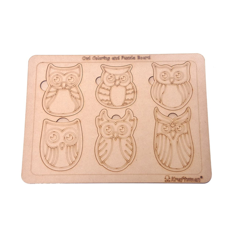Owl Shapes Puzzle Board | Color Kit Included