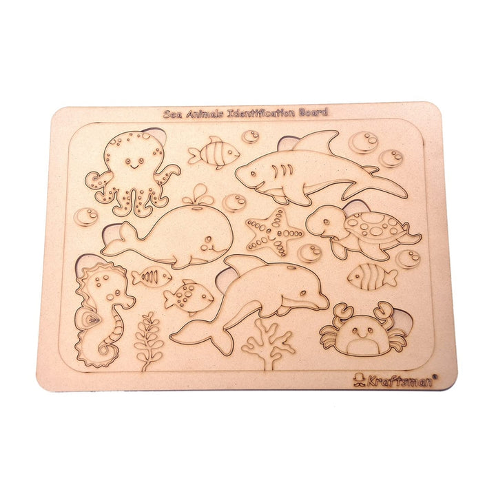 Sea Animals Identification Puzzle Board with Color Kit (6-10 Years)