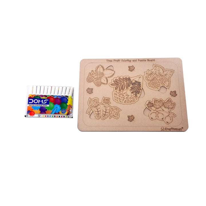 Tree Fruits with Leaves Puzzle Board | Color Kit Included