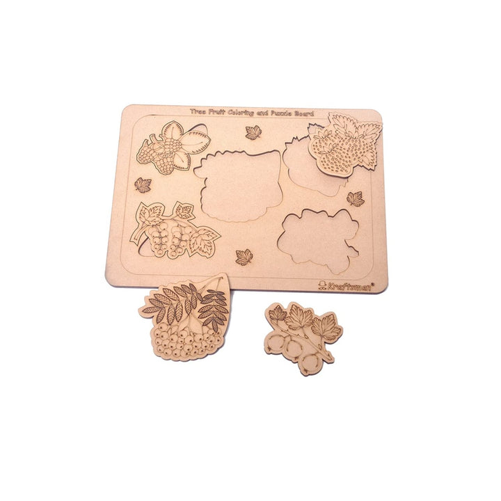 Tree Fruits with Leaves Puzzle Board | Color Kit Included