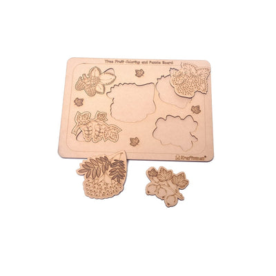 Tree Fruits with Leaves Puzzle Board | Color Kit Included