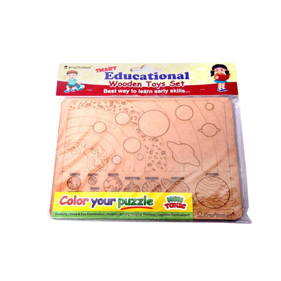 Solar System Learning Puzzle Board | Color kit Included