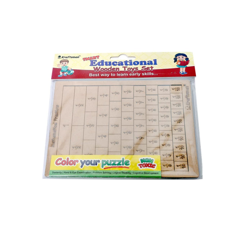 Mathematics Fractions Learning/Strips and Bars Learning and Puzzle Board | Color Kit Included