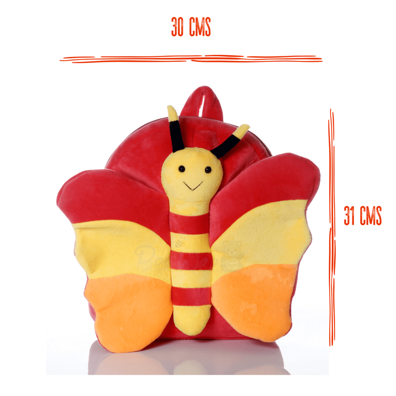 Plush Soft Butterfly Bag 30 cms (RED)