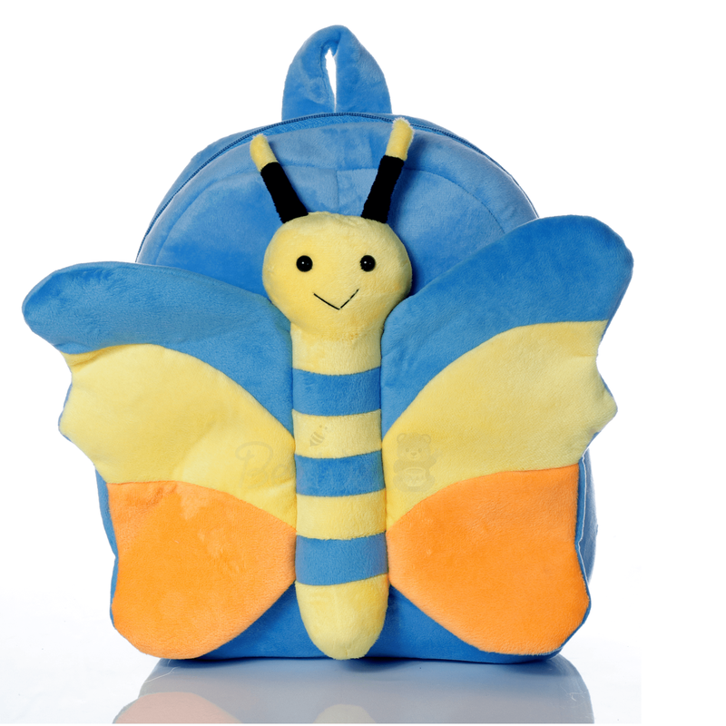 Plush Soft Butterfly Bag 30 Cms (Blue)