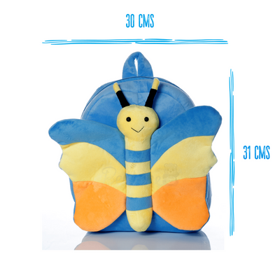 Plush Soft Butterfly Bag 30 Cms (Blue)