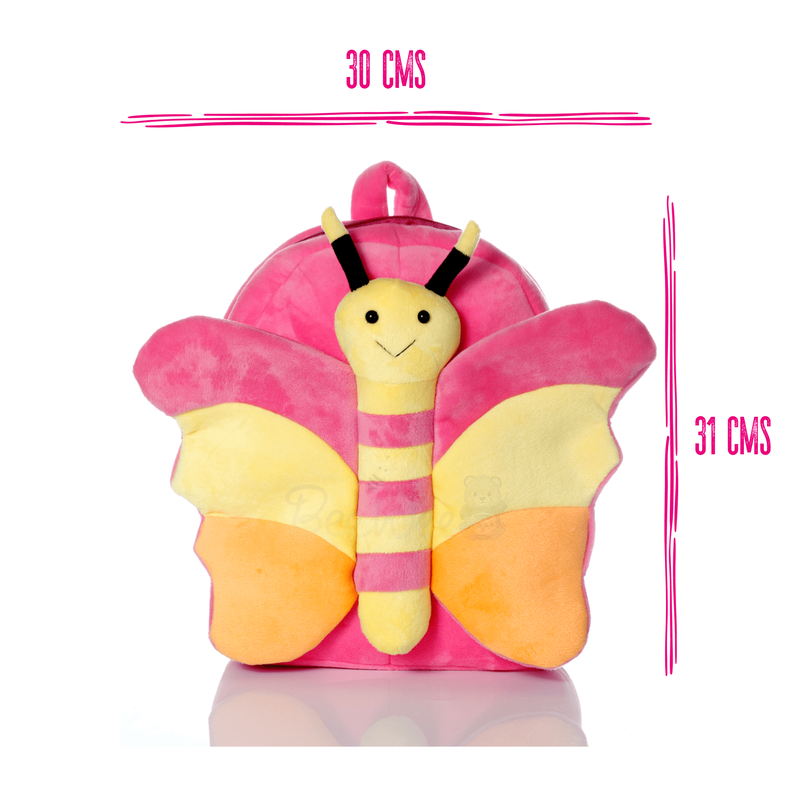 Plush Soft Butterfly Bag 30 Cms (Pink)