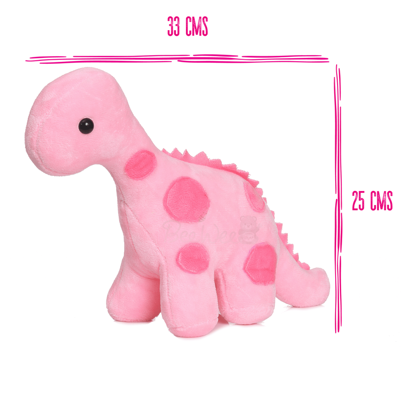 Soft Toy Dinosaur Plush Stuffed Animal (30 Cms, Pink)