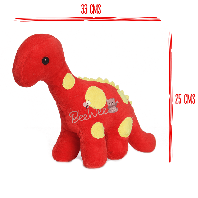 Soft Toy Dinosaur Plush Stuffed Animal (30 Cms, Red)