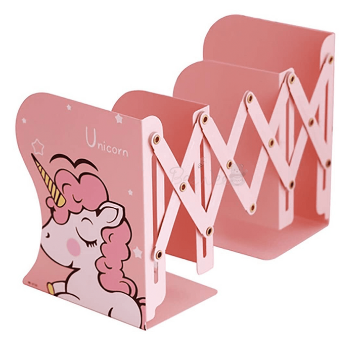 Bookends Unicorn Book Stand Shelf Organiser (Unicorn Pink)