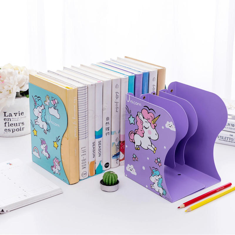 Bookends Unicorn Book Stand Shelf Organiser (Unicorn Turquoise)