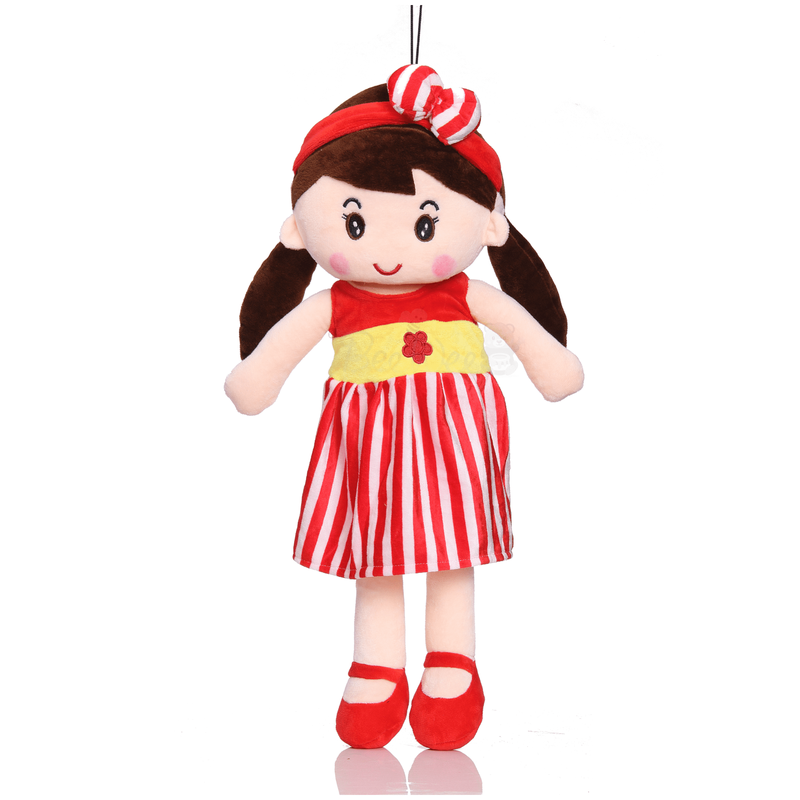 Plush Super Soft Toy for Girls (Cute Doll 40 Cms, Red)