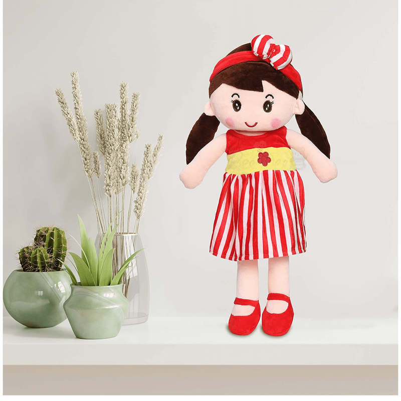Plush Super Soft Toy for Girls (Cute Doll 40 Cms, Red)