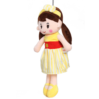 Plush Super Soft Toy for Girls (Cute Doll 40 Cms, Yellow)