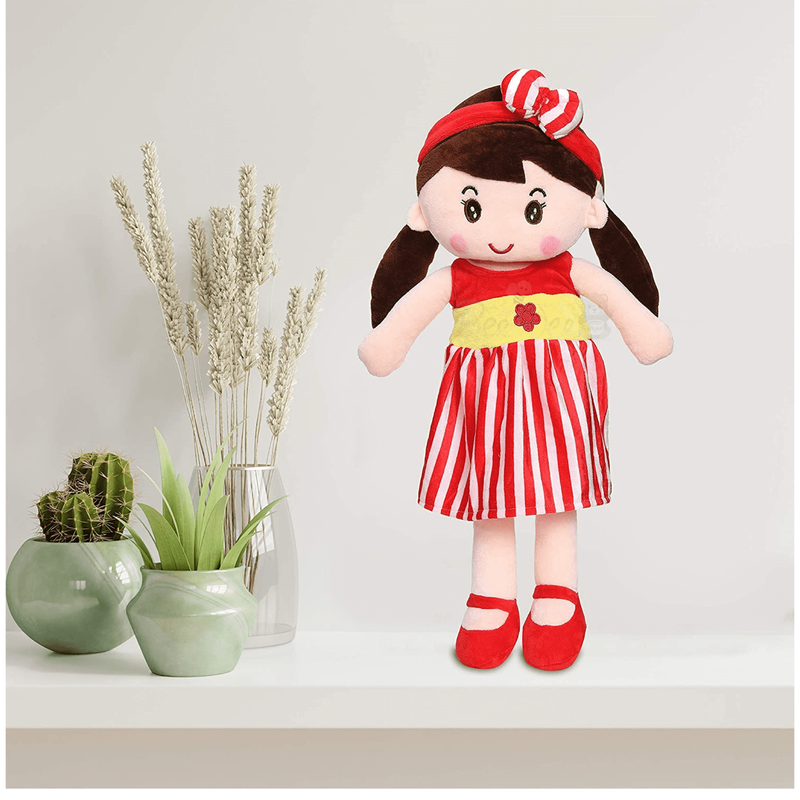 Plush Super Soft Toy for Girls (Cute Doll 60 Cms, Red)