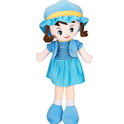 Plush Cute Super Soft Toy for Girls (Winky Doll 40 Cms, Blue)
