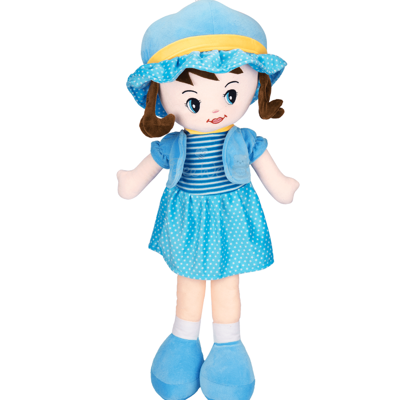 Plush Cute Super Soft Toy for Girls (Winky Doll 60 Cms, Blue)