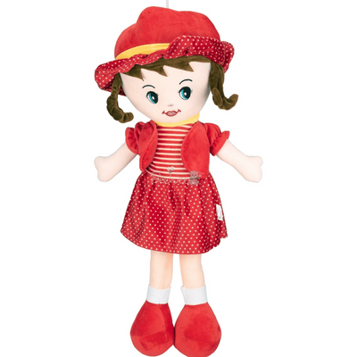 Plush Cute Super Soft Toy for Girls (Winky Doll 60 Cms, Red)