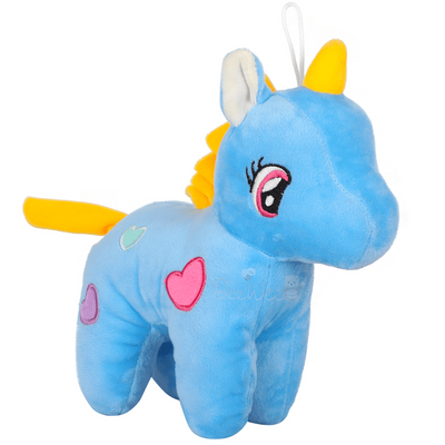 Soft Plush Stuffed Animal (Fairy Unicorn, 25 Cms, Blue)