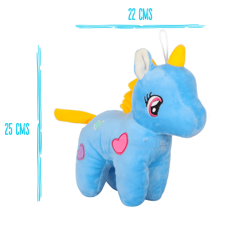 25 cm Soft Plush Stuffed Animal - Fairy Unicorn (6 Months - 7 Years) | Blue