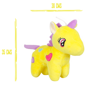 Soft Plush Stuffed Animal (Fairy Unicorn, 35 Cms, Yellow)