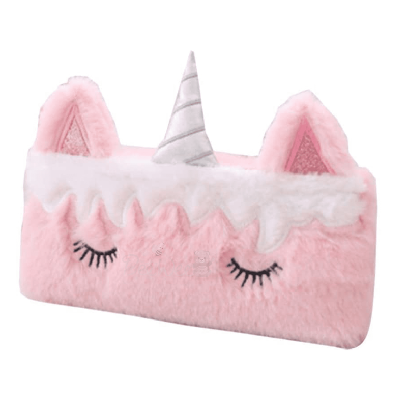 Unicorn Fur Pencil Pouch Stationery Organiser (Pink)