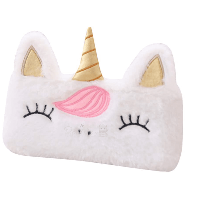 Unicorn Fur Pencil Pouch Stationery Organiser (White)