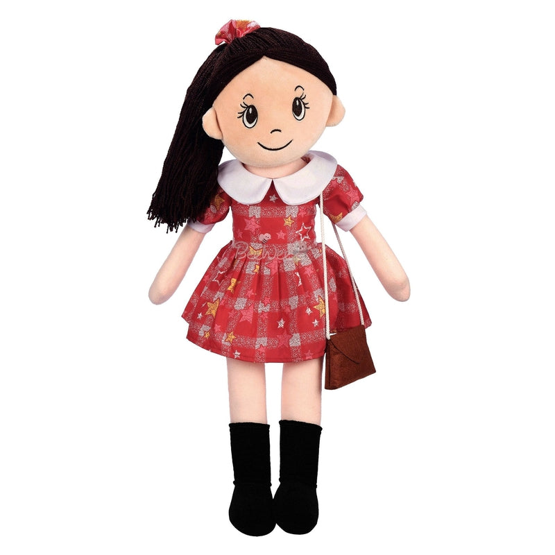Plush Cute Super Soft Toy for Girls (Melina Doll 55 Cms, Red)