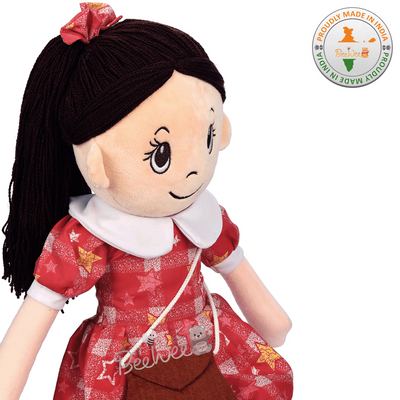 Plush Cute Super Soft Toy for Girls (Melina Doll 55 Cms, Red)