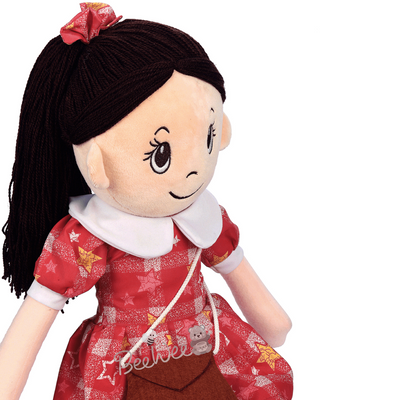 Plush Cute Super Soft Toy for Girls (Melina Doll 75 Cms, Red)