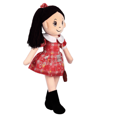 Plush Cute Super Soft Toy for Girls (Melina Doll 75 Cms, Red)