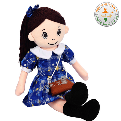 Plush Cute Super Soft Toy for Girls (Melina Doll 75 Cms, Blue)