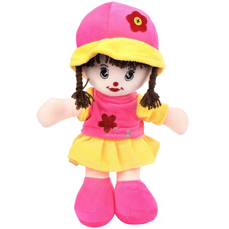 Addie Girl Plush Soft Doll - 35 cm (6 Months - 7 Years) | Pink