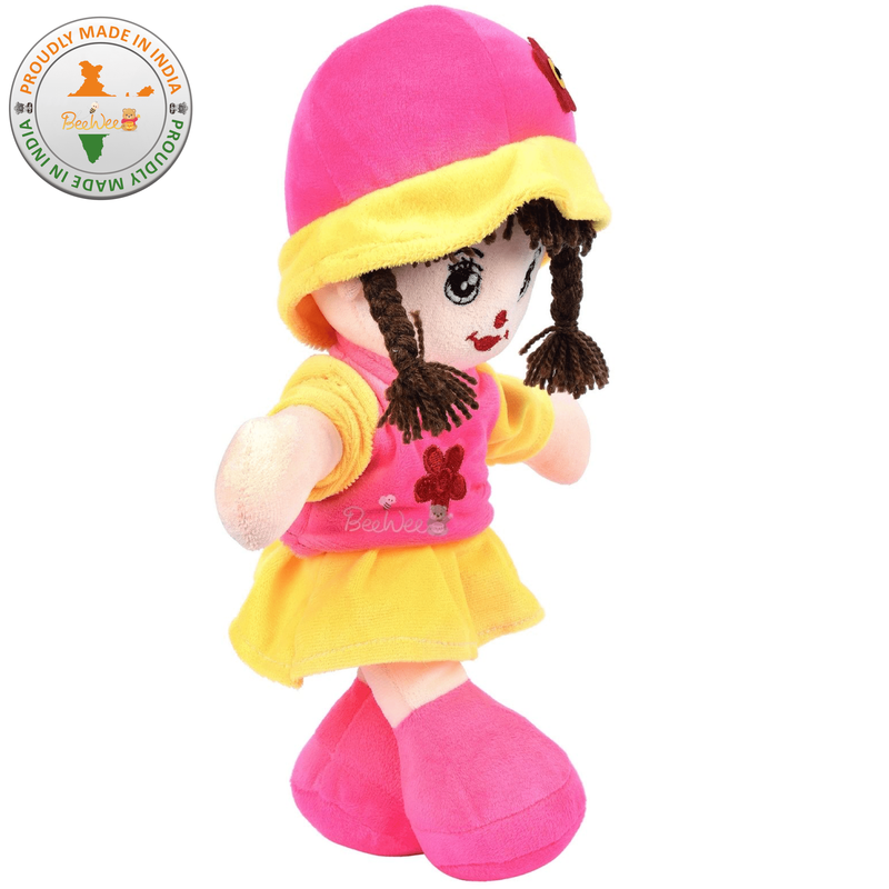 Addie Girl Plush Soft Doll - 35 cm (6 Months - 7 Years) | Pink