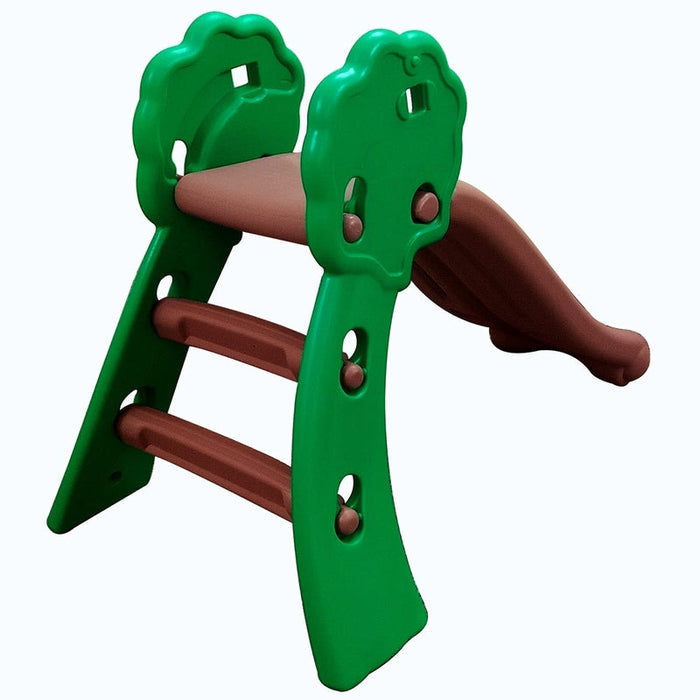 Foldable Green-Brown Slide Toy for Kids at Home, School & Garden