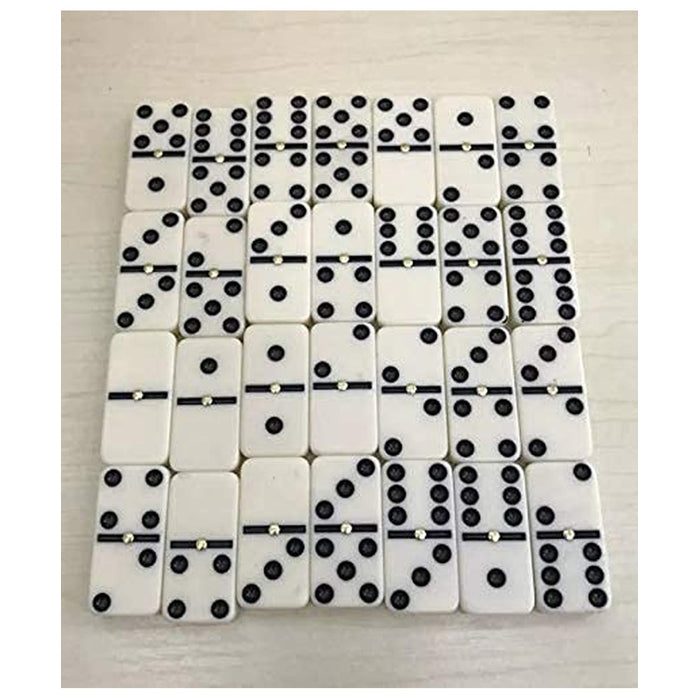 6 Color Dot, Black Box Double Six Dot Dominoes Set of 28