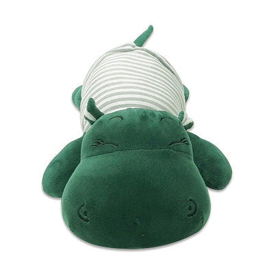 Soft Animal Plush Sleeping Hippopotamus Toy (Green)