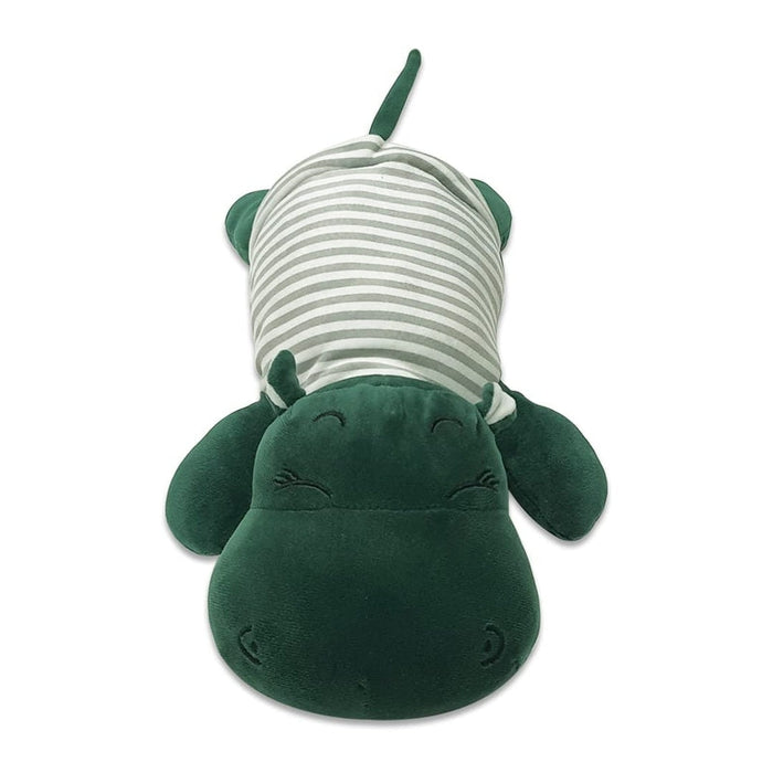 Soft Animal Plush Sleeping Hippopotamus Toy (Green)