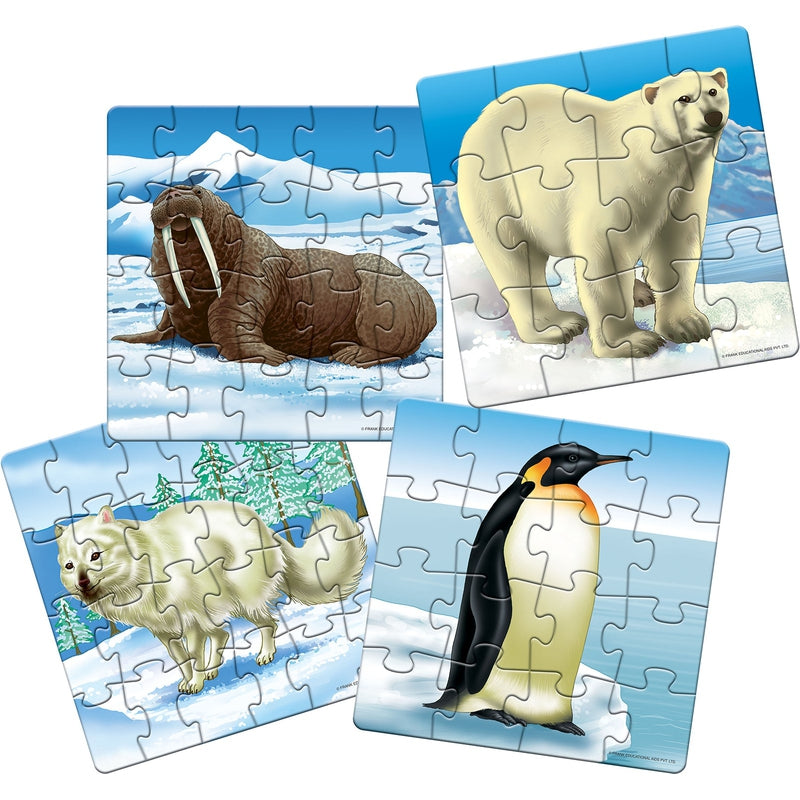 Polar Animals - A Set of 4 Puzzles - 12, 16, 20 & 24 Pieces