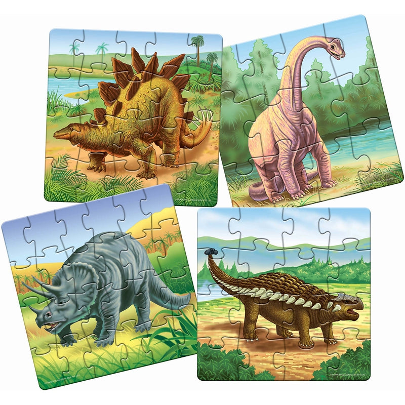 Dinosaurs - A Set of 4 Puzzles - 12, 16 , 20 & 24 Pieces