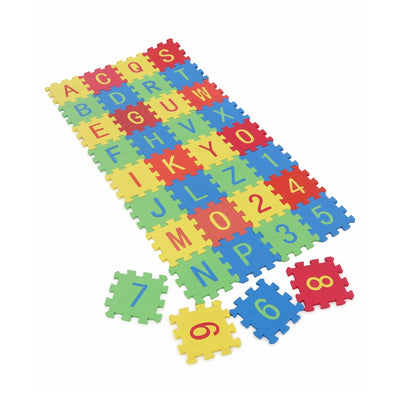 Toy Cloud Big Puzzle Interlocking Alphabet and Number Memory Mat (36 Pieces) - 15 x 15 cm
