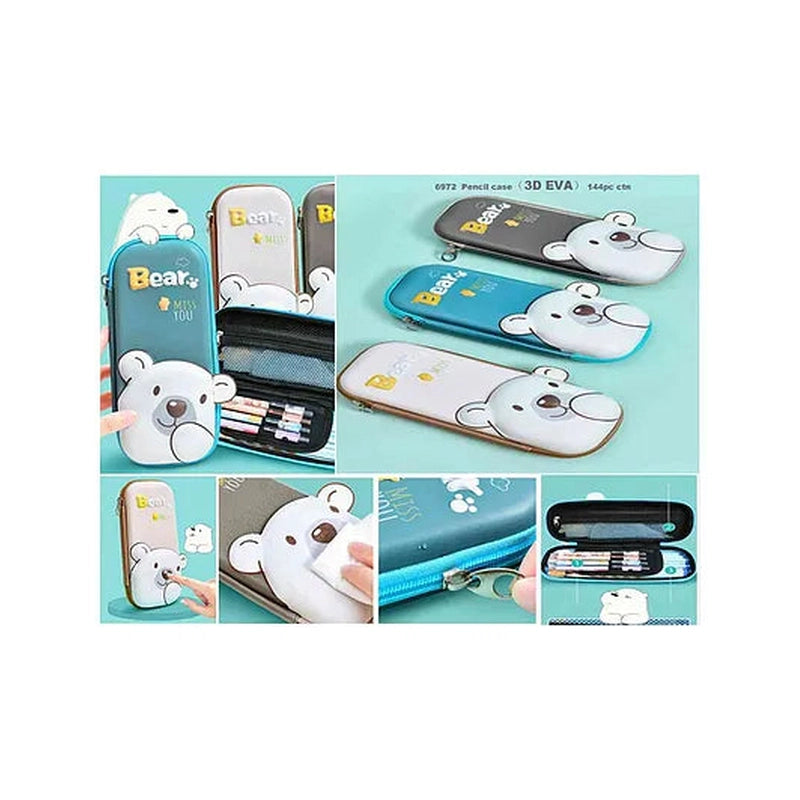 3D Bear Eva Pencil Pouch