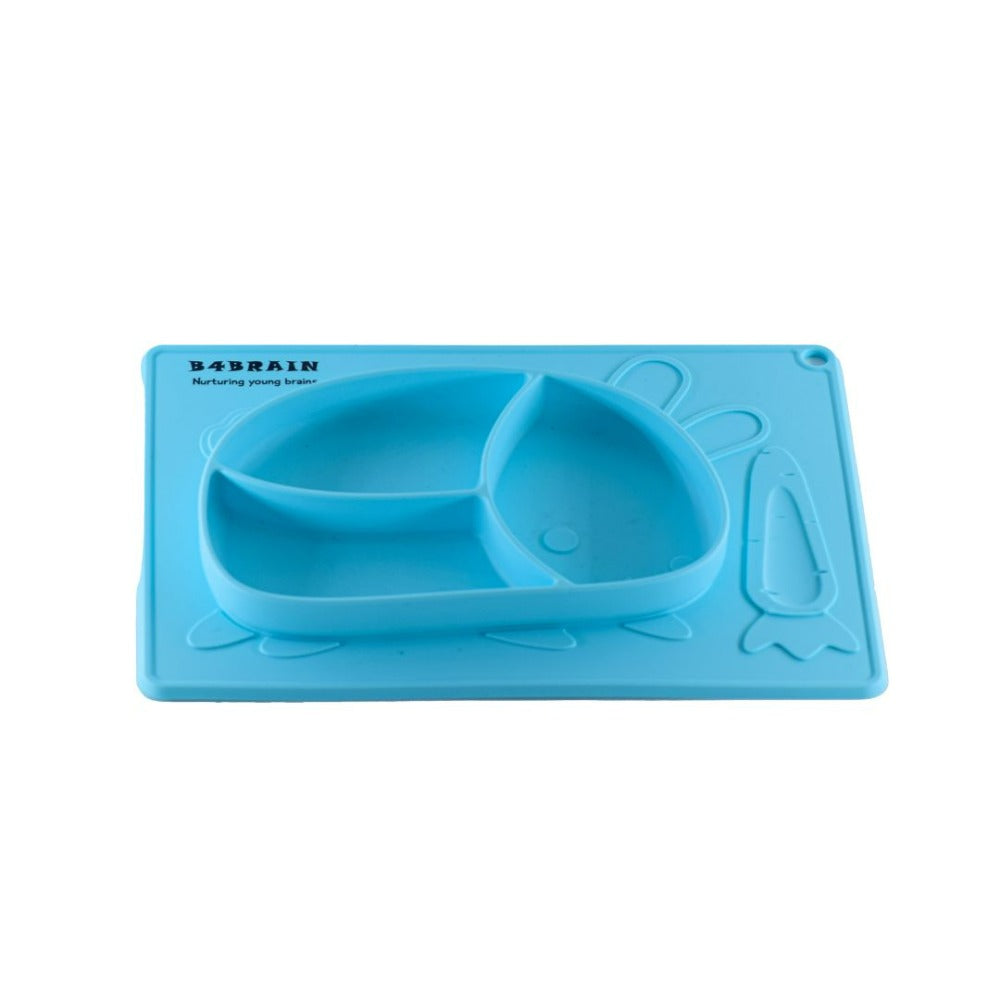 Silicone Rabbit Finger Eating Plate For Baby