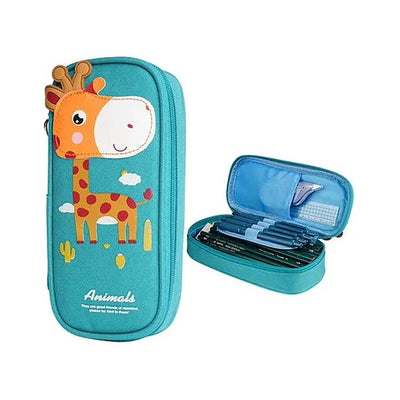 Cute Cartoon Pencil Pouch With Zipper Waterproof & Durable Compartment