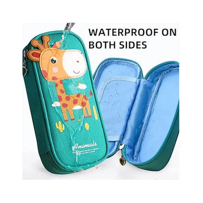 Cute Cartoon Pencil Pouch With Zipper Waterproof & Durable Compartment