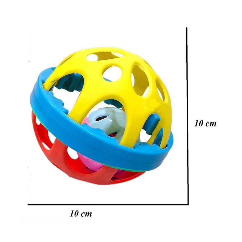 Ball Rattle for Infants (New Born Baby Toy) - Mutlicolour